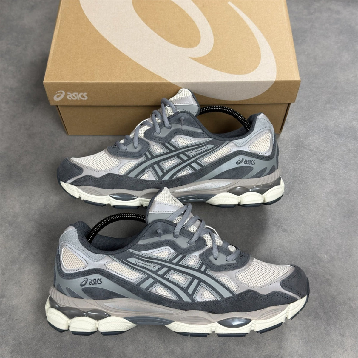 ASICS Gel NYC Grey Oatmeal Obsidian Sneakers