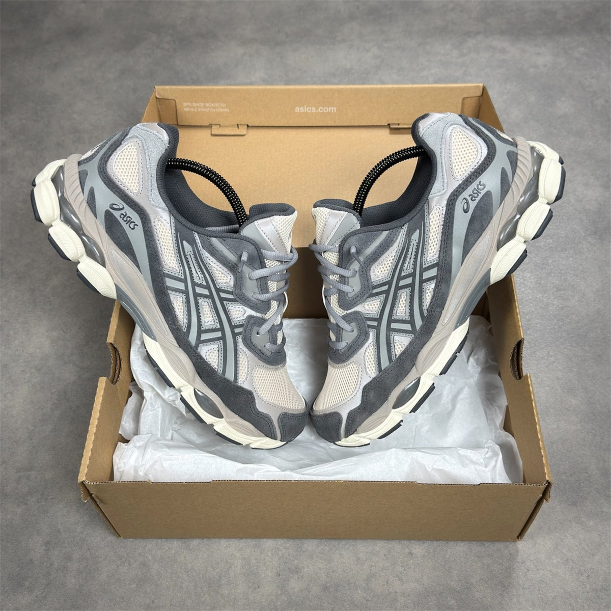 ASICS Gel NYC Grey Oatmeal Obsidian Sneakers