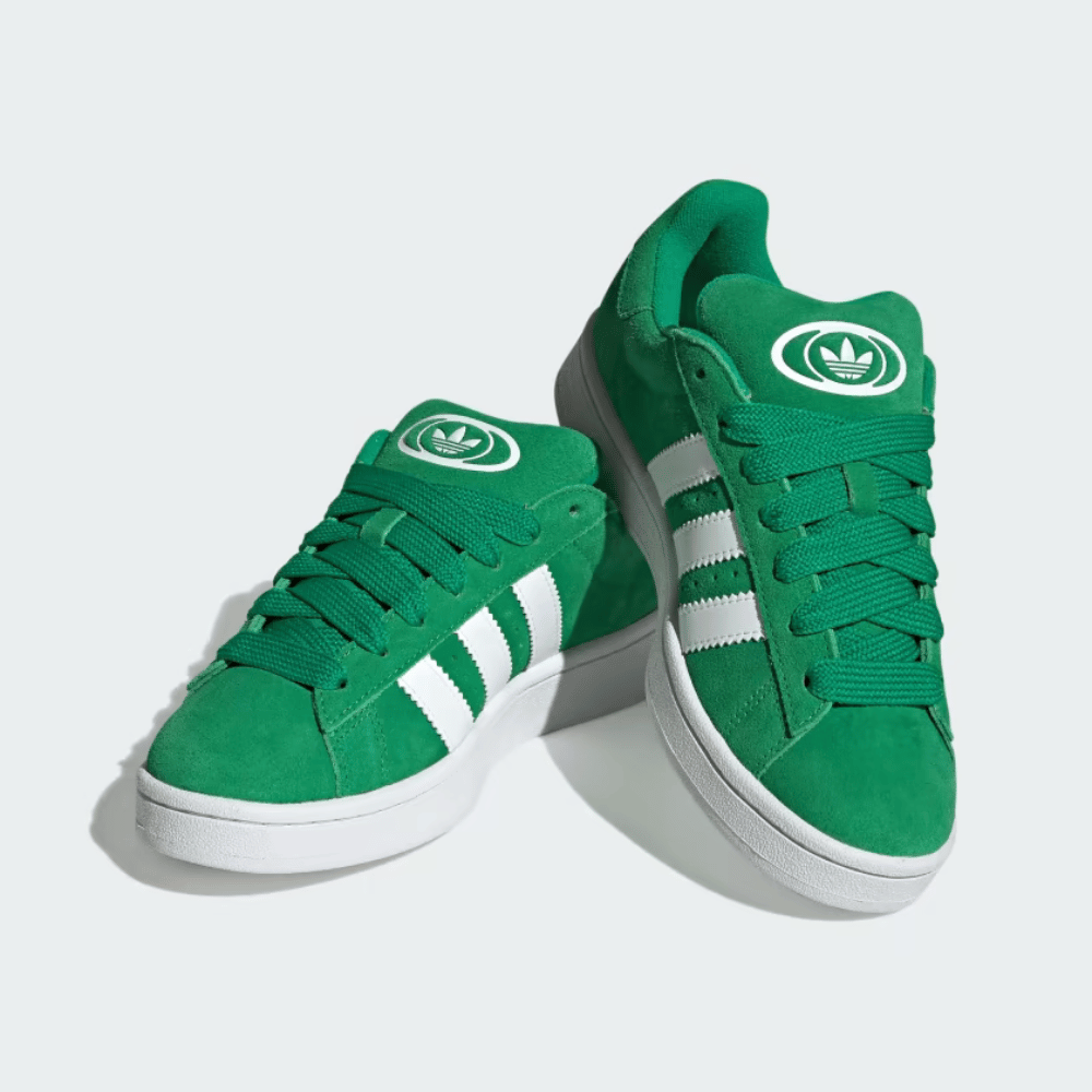 Adidas White Campus 00s Green Cloud Sneakers