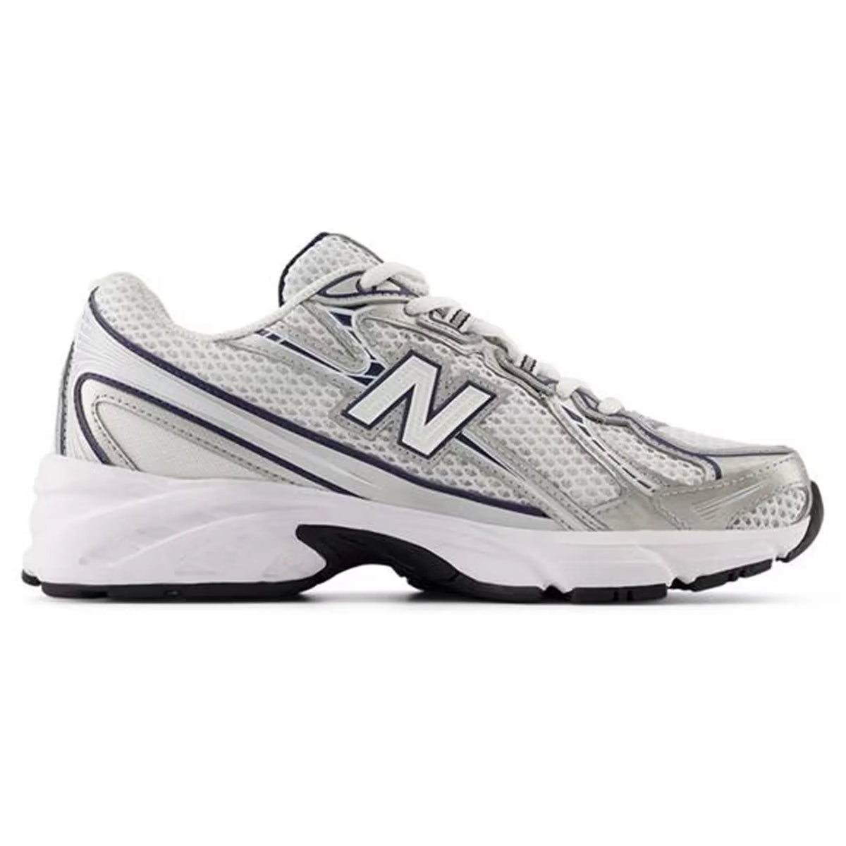 New Balance White 740v2 Navy Shadow Grey Sneakers