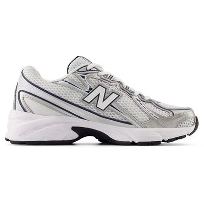 New Balance White 740v2 Navy Shadow Grey Sneakers
