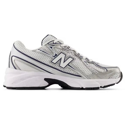 New Balance White 740v2 Navy Shadow Grey Sneakers