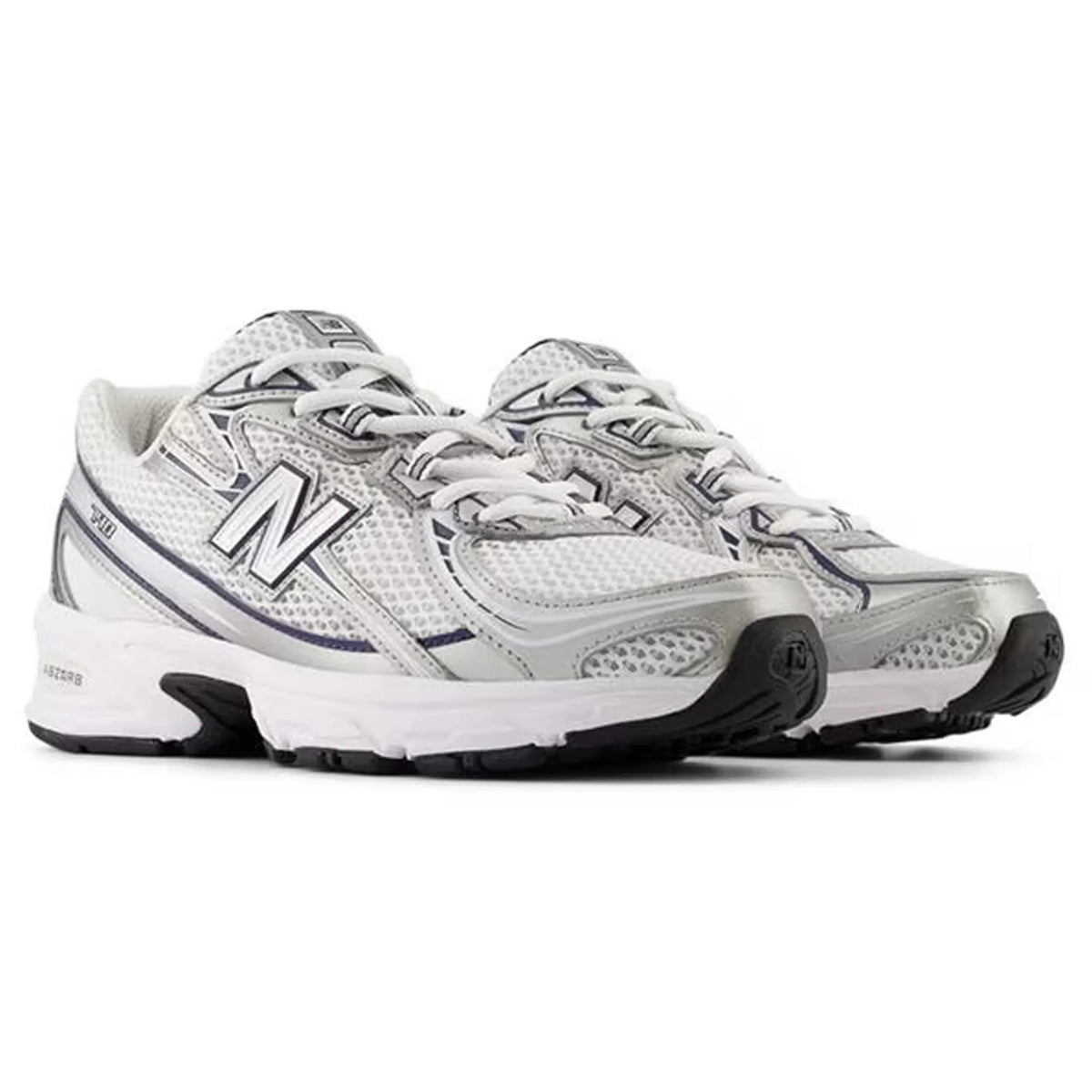New Balance White 740v2 Navy Shadow Grey Sneakers