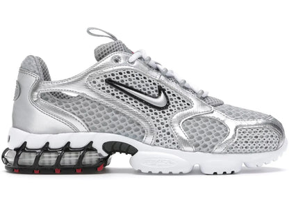 Nike Silver Air Zoom Spiridon Cage 2 Metallic Sneakers