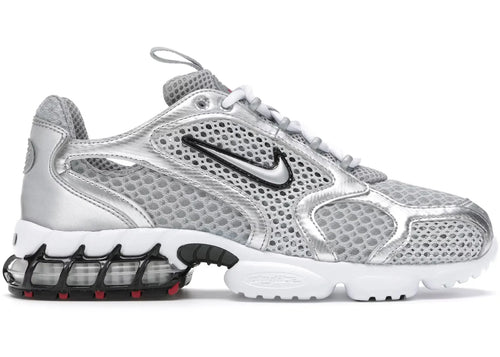 Nike Silver Air Zoom Spiridon Cage 2 Metallic Sneakers