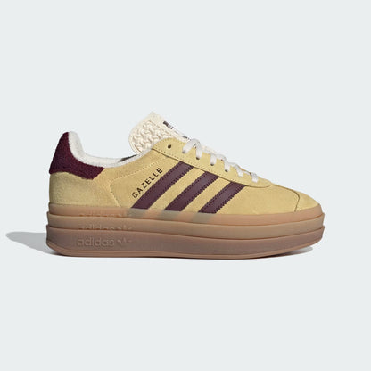 Adidas Yellow Gazelle Bold Almost Maroon Sneakers