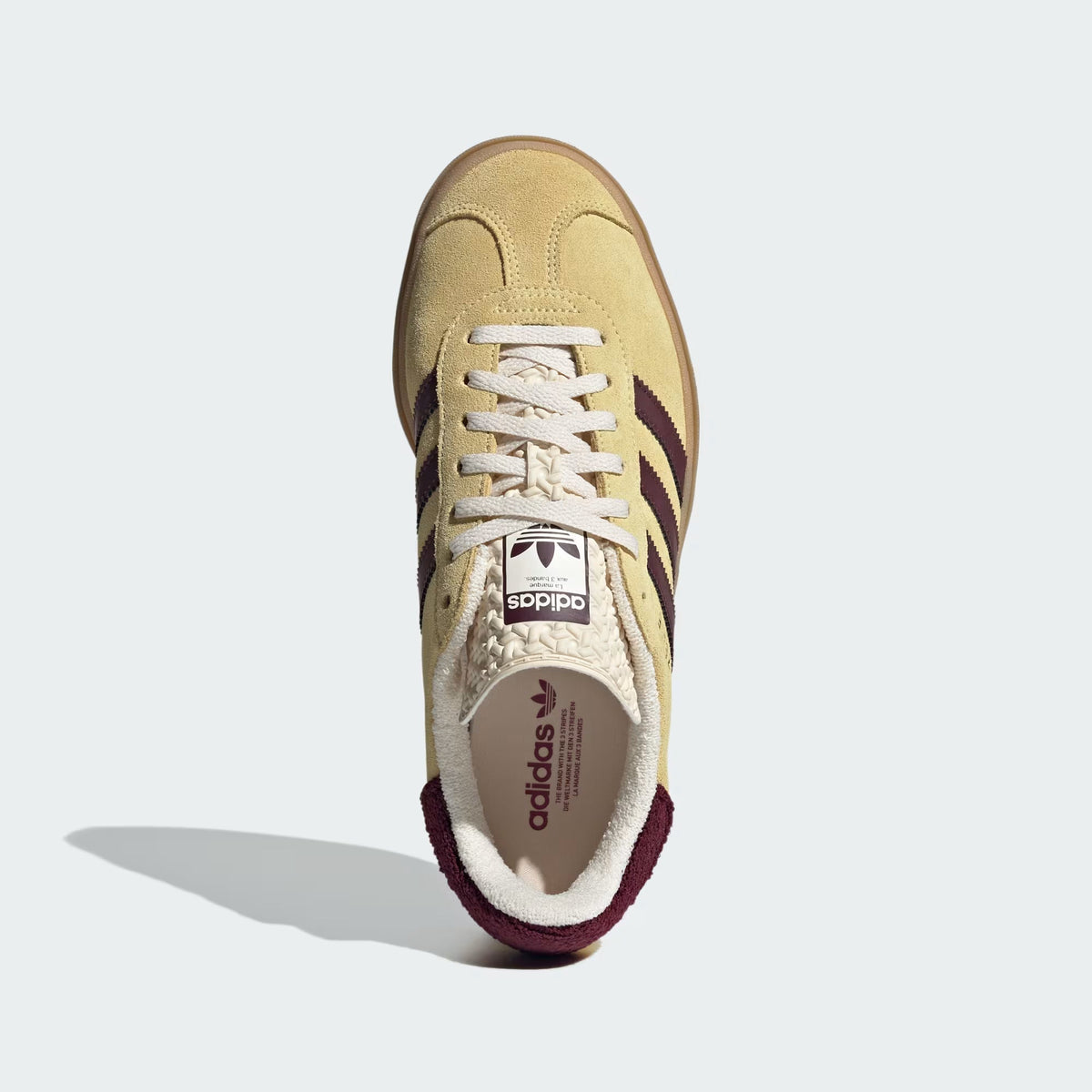Adidas Yellow Gazelle Bold Almost Maroon Sneakers