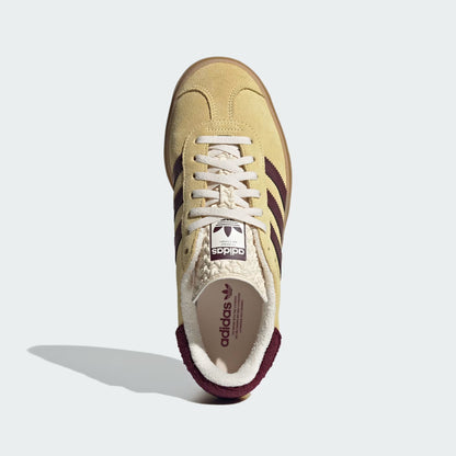 Adidas Yellow Gazelle Bold Almost Maroon Sneakers