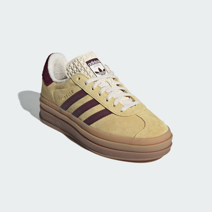 Adidas Yellow Gazelle Bold Almost Maroon Sneakers