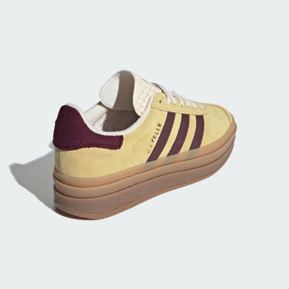 Adidas Yellow Gazelle Bold Almost Maroon Sneakers