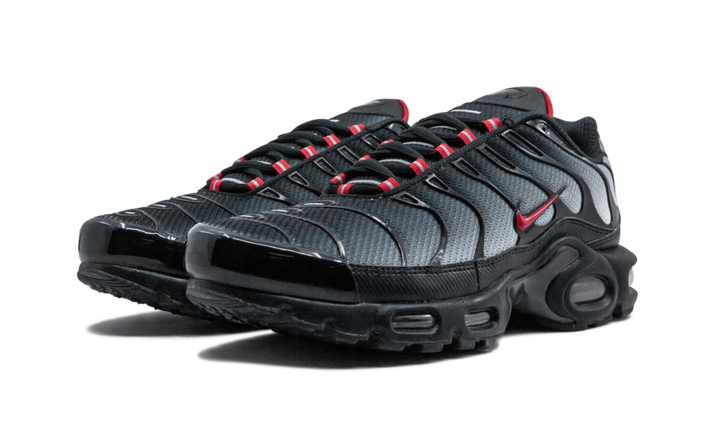 Nike Air Max Blue Plus and Red Sneakers