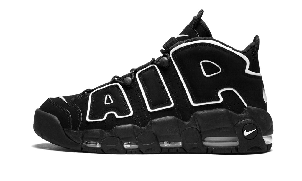Nike White Air More Uptempo Black Sneakers