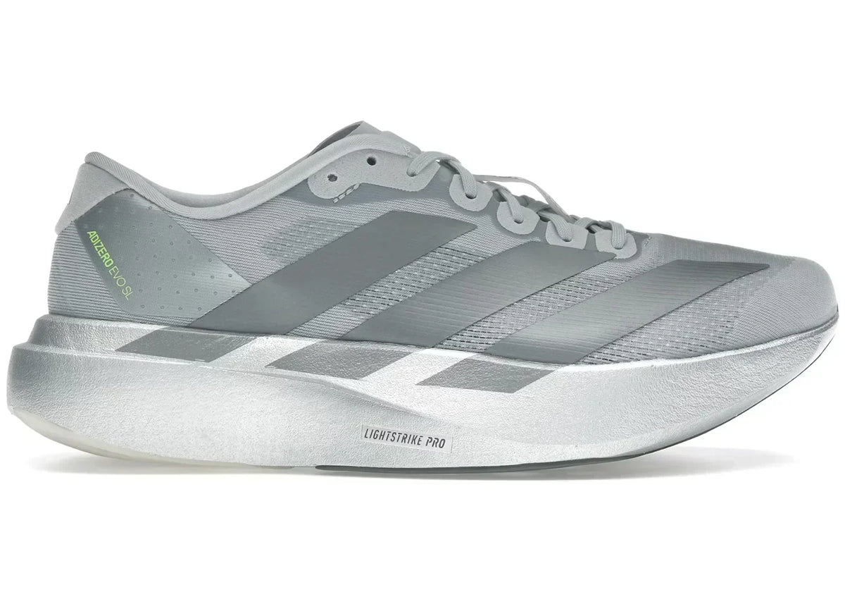 Adidas Silver Adizero EVO SL Metallic Sneakers