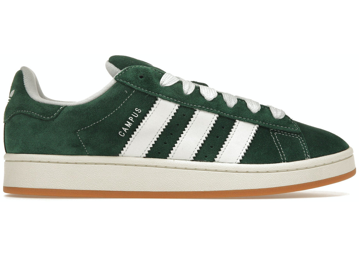 Adidas White Campus 00s Dark Green Cloud Sneakers