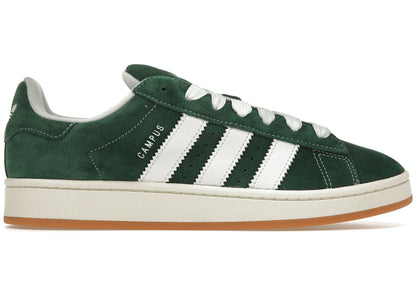 Adidas White Campus 00s Dark Green Cloud Sneakers
