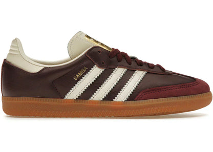 Adidas Samba OG Maroon Gold Metallic Sneakers