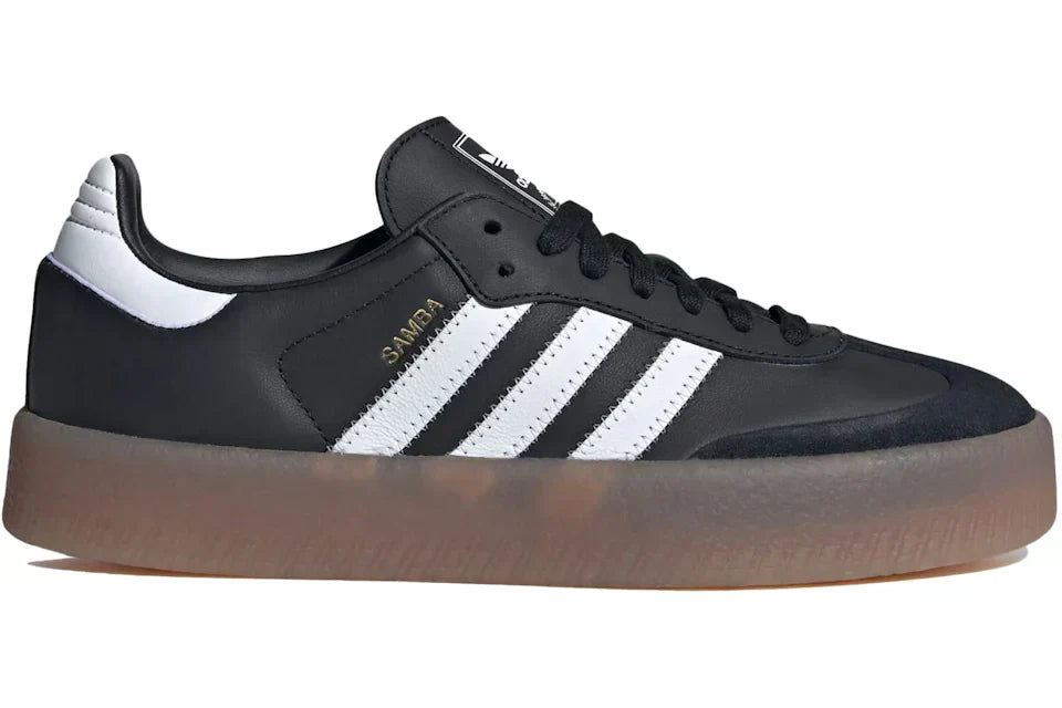 Adidas Sambae Black Core Metallic Gold Sneakers