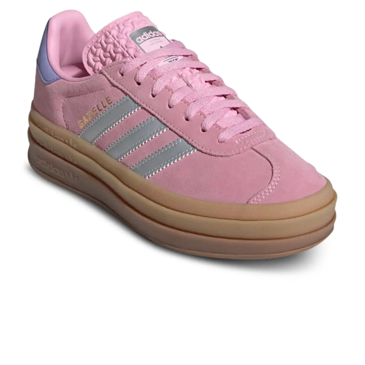 Adidas Silver Gazelle Bold Kids True Pink Gum Purple Sneakers