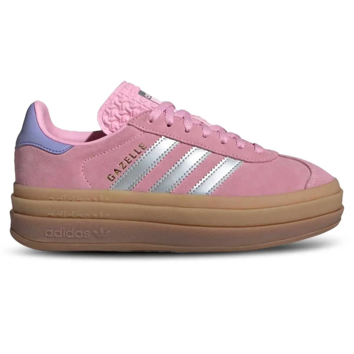 Adidas Silver Gazelle Bold Kids True Pink Gum Purple Sneakers