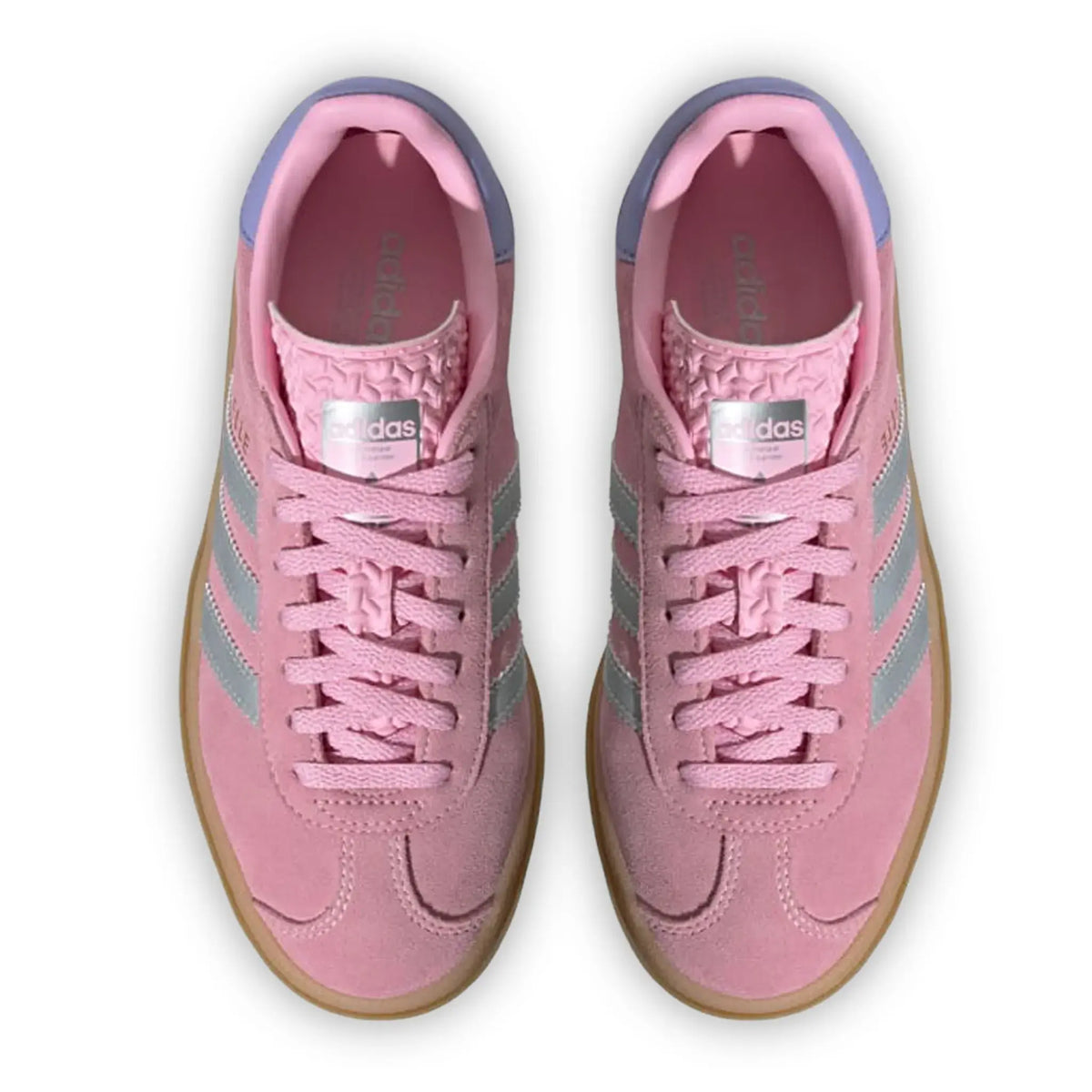 Adidas Silver Gazelle Bold Kids True Pink Gum Purple Sneakers
