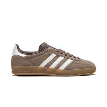 Adidas White Gazelle Indoor Earth Strata Gold Metallic Sneakers