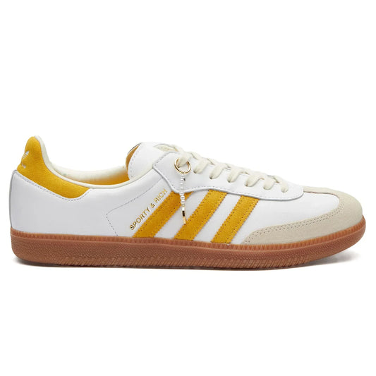 Adidas Samba White OG Sporty & Rich Bold Gold Sneakers