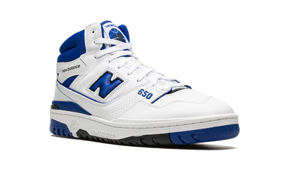 New Balance White 650 / Blue Sneakers