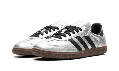 Adidas Samba Black Silver Metallic Gum Sneakers