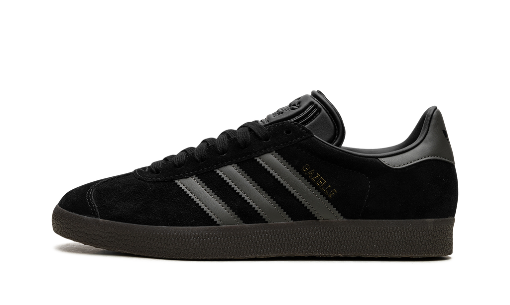 Adidas Black Gazelle Gold Sneakers