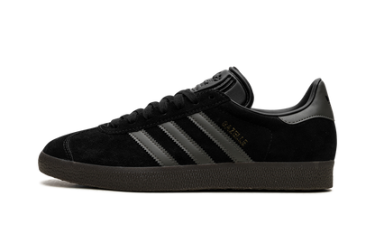 Adidas Black Gazelle Gold Sneakers