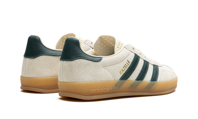 Adidas Cream White Gazelle Indoor Cream White Green Gum Sneakers