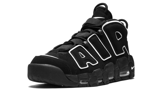 Nike White Air More Uptempo Black Sneakers