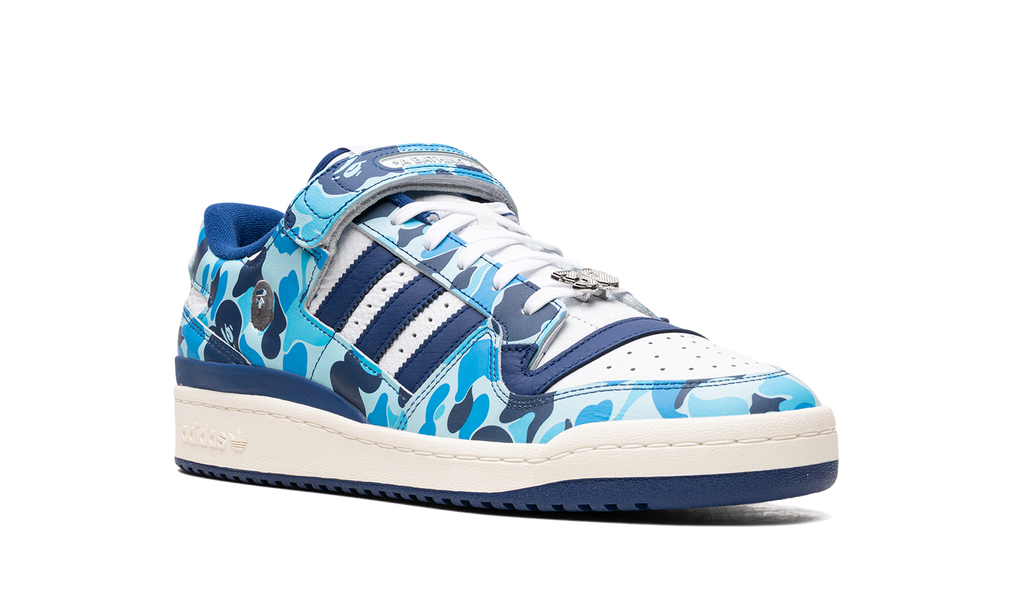 Adidas Blue Forum 84 Low Bape 30th Anniversary Camo Sneakers