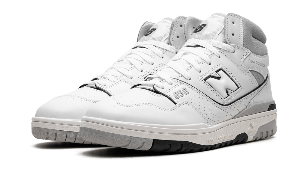 New Balance White 650 White/Grey Sneakers