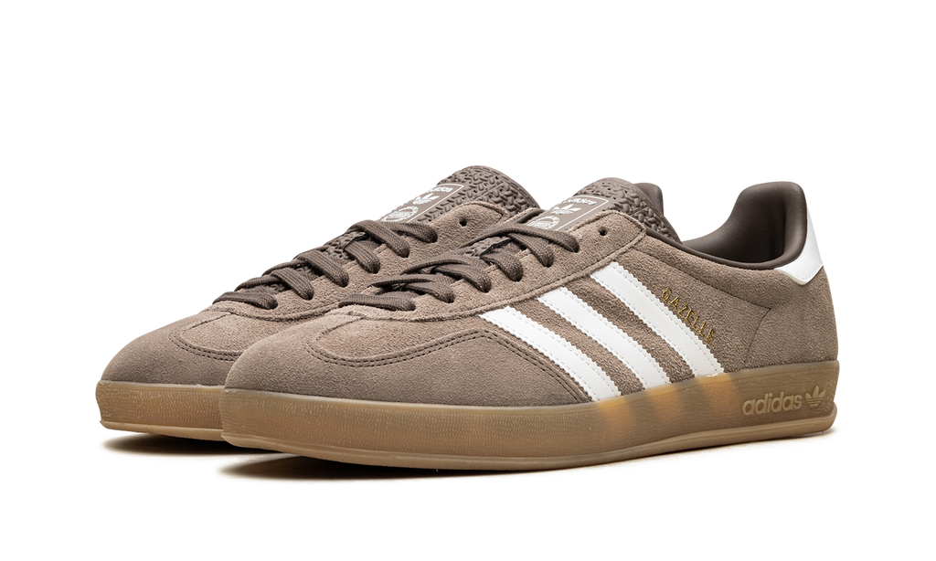 Adidas White Gazelle Indoor Earth Strata Gold Metallic Sneakers
