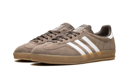 Adidas White Gazelle Indoor Earth Strata Gold Metallic Sneakers