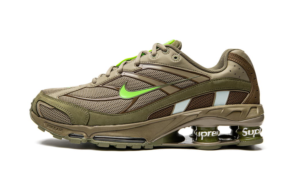 Nike Olive Supreme x Shox Ride 2 Neutral Sneakers