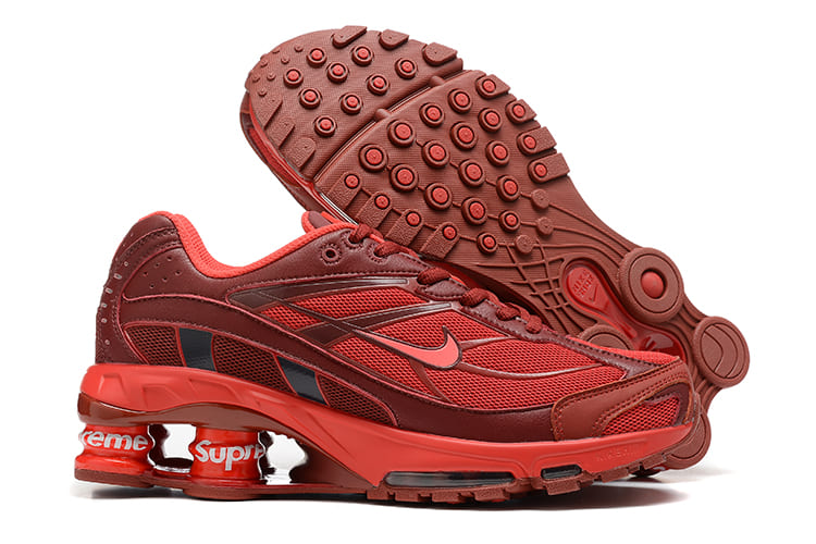 Nike Red Supreme x Shox Ride 2 Sneakers