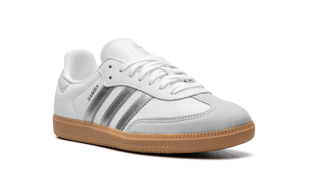 Adidas Samba White Silver Metallic Grey Sneakers