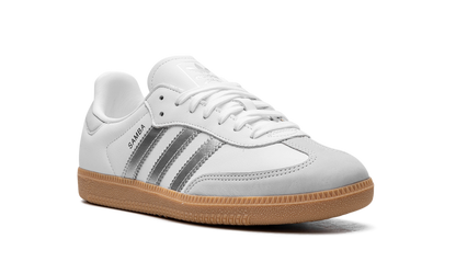Adidas Samba White Silver Metallic Grey Sneakers