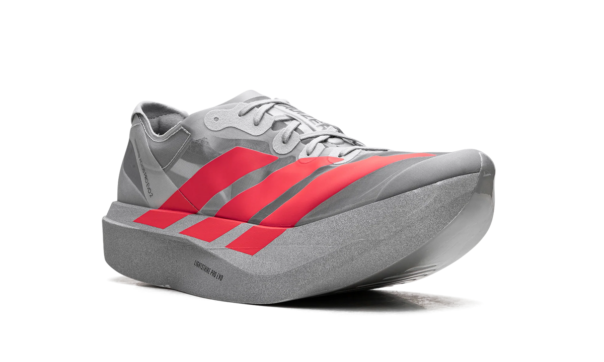 Adidas Grey Adizero Adios Pro EVO 2 "Silver Metallic/Lucid Red/Grey Two" Sneakers