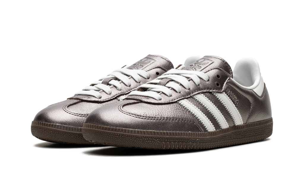 Adidas Samba White Metallic Purple Sneakers