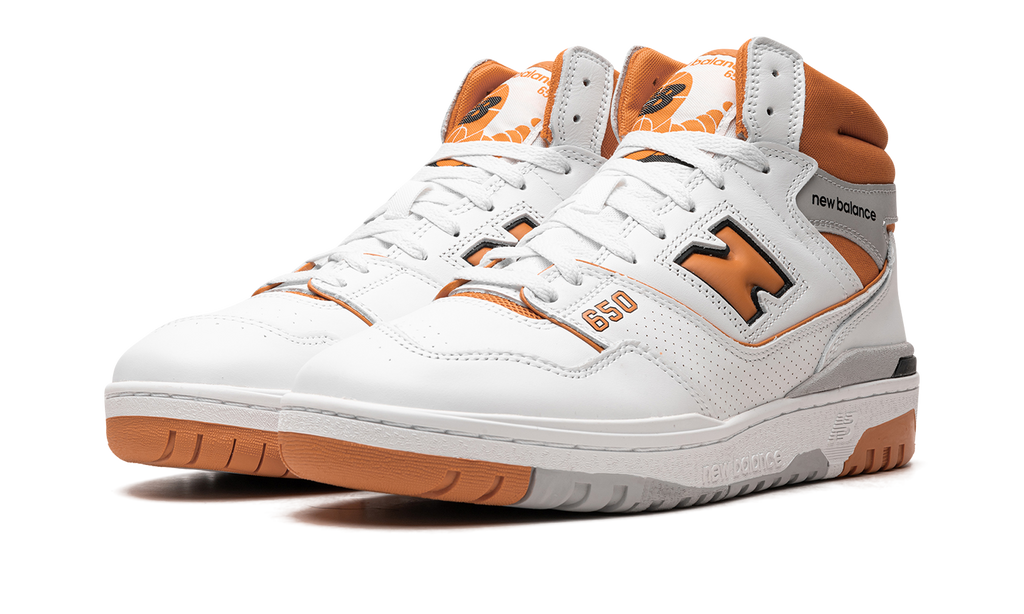 New Balance White 650 White/Canyon Sneakers