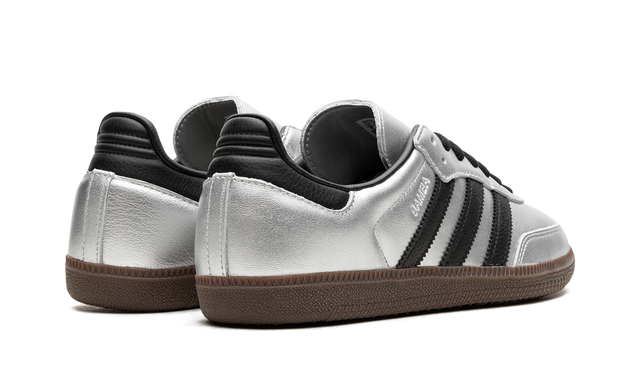 Adidas Samba Black Silver Metallic Gum Sneakers