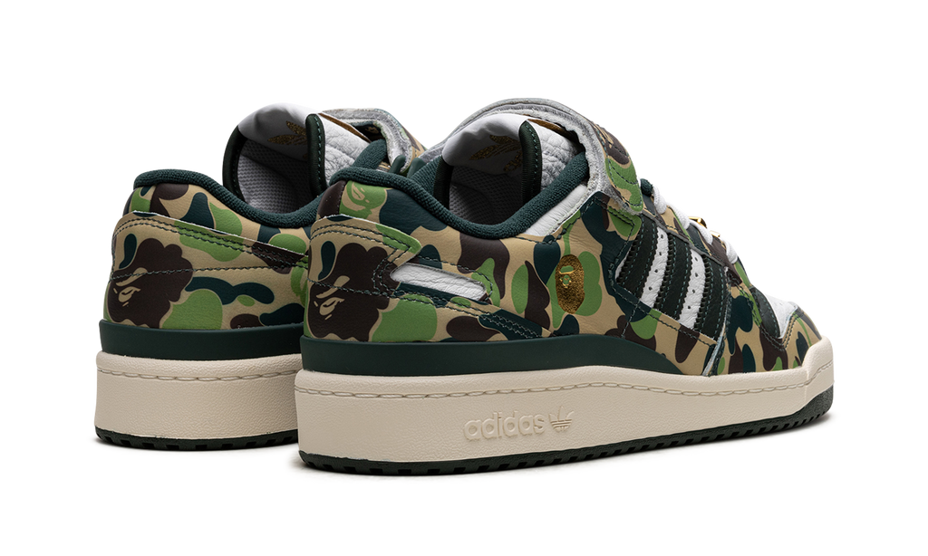 Adidas Green Forum 84 Low Bape 30th Anniversary Camo Sneakers