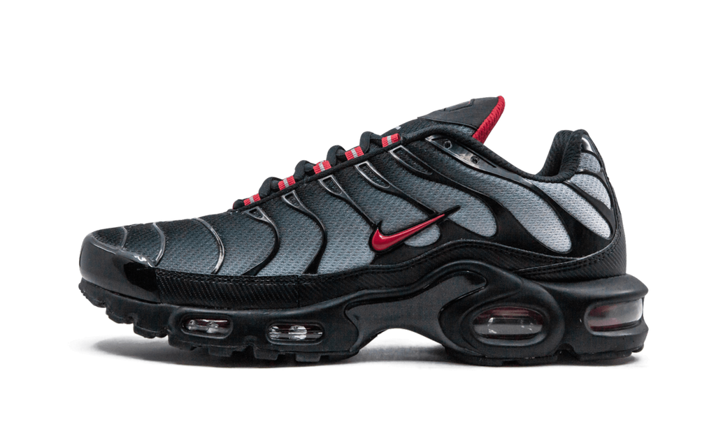 Nike Air Max Blue Plus and Red Sneakers