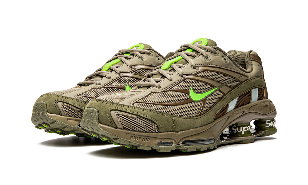 Nike Olive Supreme x Shox Ride 2 Neutral Sneakers