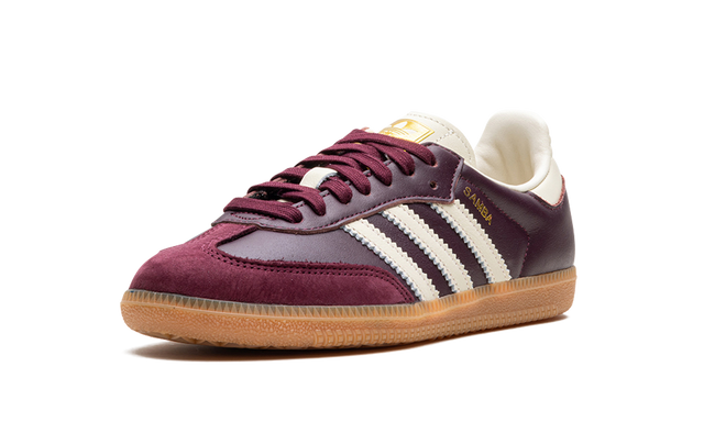 Adidas Samba Cream White Maroon Cream White Sneakers