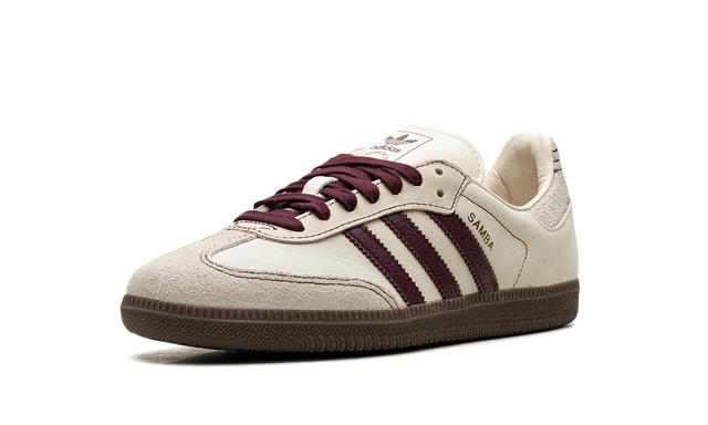 Adidas Samba White Wonder Maroon Sneakers
