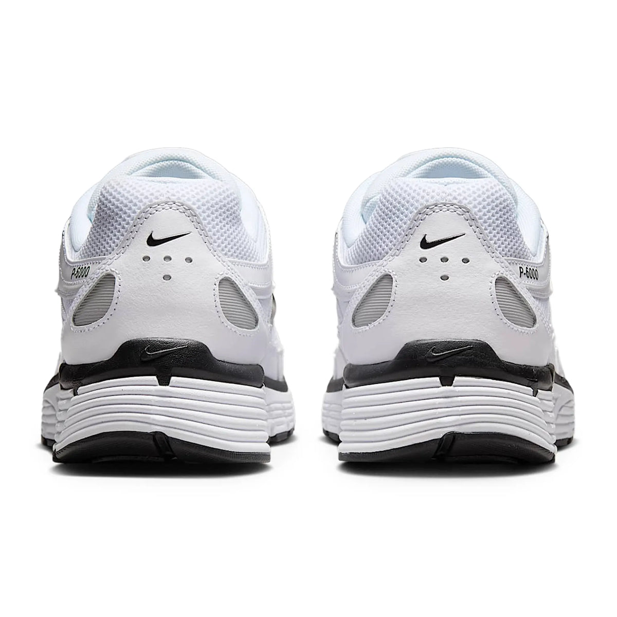 Nike White P-6000 Metallic Silver Black Sneakers